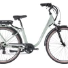 Vélo Électrique EXS Bellecour 2.0 Fourche Suspendue -vélo Soldes Baroudeur Cycles MFDC EXS velo de ville francais bellecour 2.0 vert deau derailleur