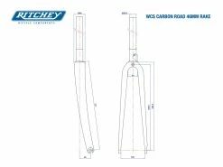 Fourche Route Patin Ritchey WCS Carbone 1"-1/8 -vélo Soldes fourche patin carbone route ritchey logic baroudeur cycles lyon