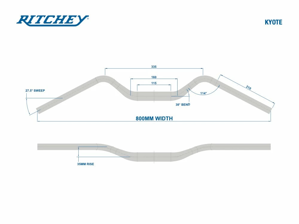 Guidon Ritchey Touring Kyote Comp Noir Mat 5 Guidon Ritchey Touring Kyote Comp Noir Mat – Image 3