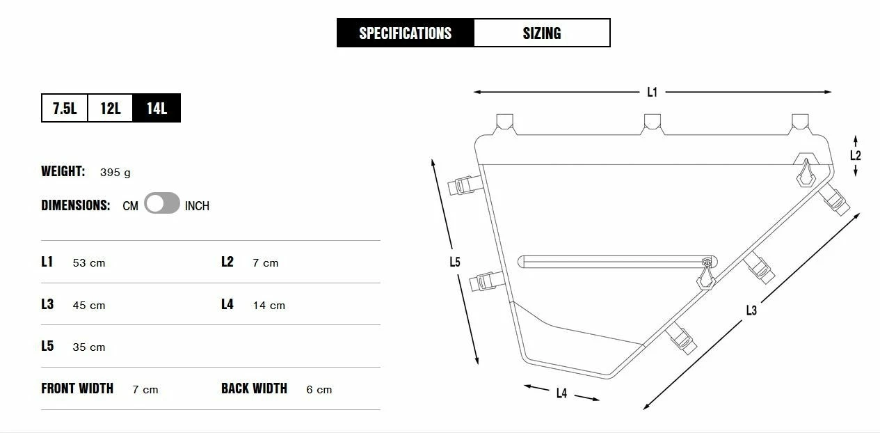 Sacoche De Cadre Apidura Expedition Full Frame Pack (14L) 6 Sacoche De Cadre Apidura Expedition Full Frame Pack (14L) – Image 4