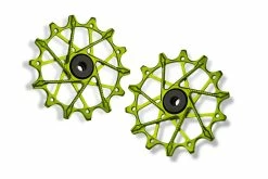 Galets De Dérailleur Garbaruk Oversize - Vert -vélo Soldes shimano 14 14 galets derailleur garbaruk sram transmission performance aluminium leger baroudeur cycles revendeur lyon france vert