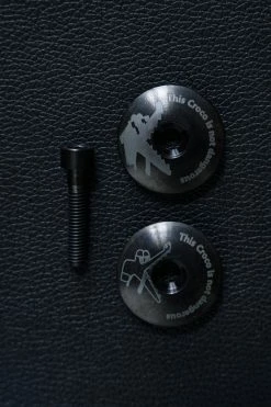 Top Cap Titane O'Mayo Croco -vélo Soldes top cap capot de potence titane omayo baroudeur cycles revendeur lyon black